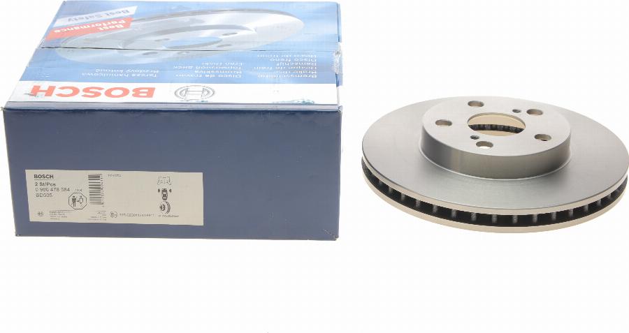 BOSCH 0 986 478 584 - Спирачен диск vvparts.bg