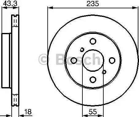 BOSCH 0 986 478 582 - Спирачен диск vvparts.bg