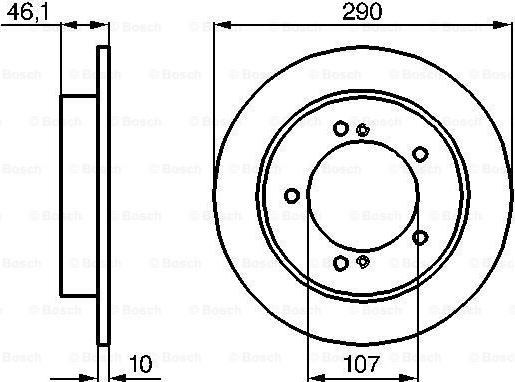 BOSCH 0 986 478 539 - Спирачен диск vvparts.bg