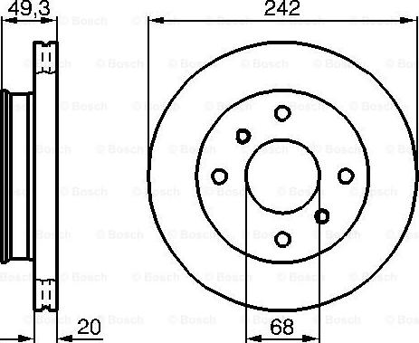 BOSCH 0 986 478 534 - Спирачен диск vvparts.bg