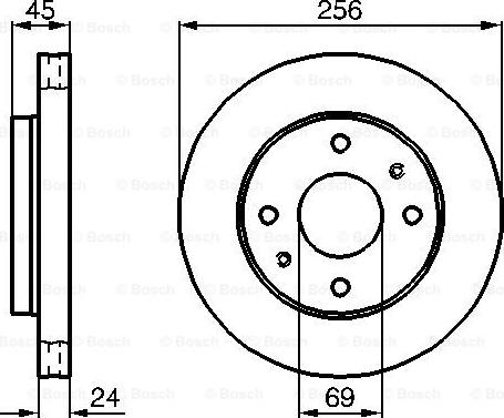 BOSCH 0 986 478 531 - Спирачен диск vvparts.bg