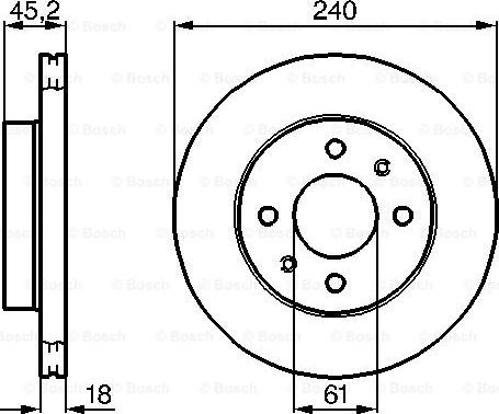 BOSCH 0 986 478 533 - Спирачен диск vvparts.bg