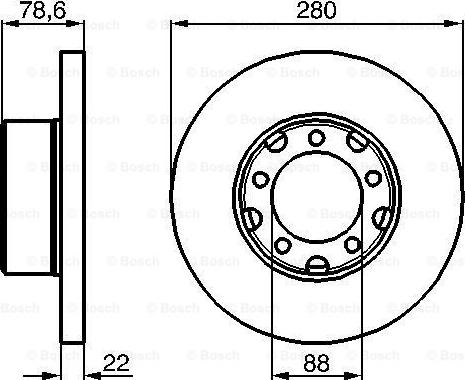 BOSCH 0 986 478 529 - Спирачен диск vvparts.bg