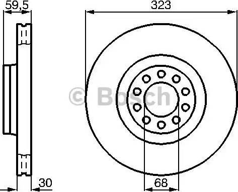 BOSCH 0 986 478 575 - Спирачен диск vvparts.bg