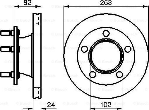 BOSCH 0 986 478 643 - Спирачен диск vvparts.bg