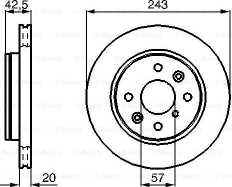 BOSCH 0 986 478 659 - Спирачен диск vvparts.bg