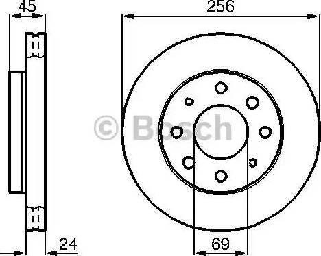 BOSCH 0 986 478 654 - Спирачен диск vvparts.bg