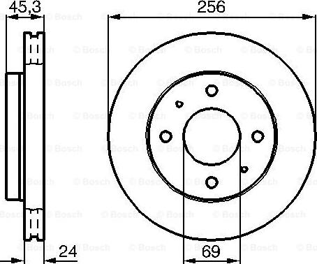 BOSCH 0 986 478 652 - Спирачен диск vvparts.bg