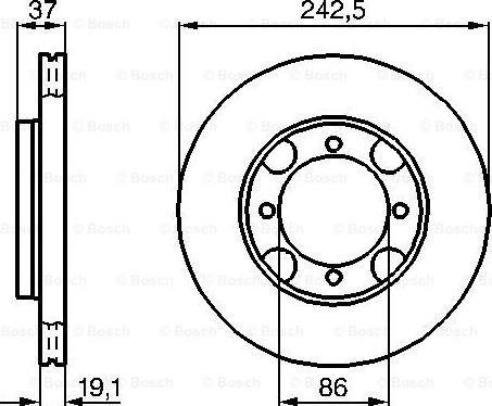 BOSCH 0 986 478 665 - Спирачен диск vvparts.bg