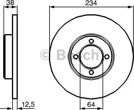 BOSCH 0 986 478 661 - Спирачен диск vvparts.bg