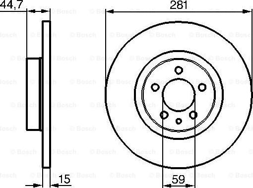 BOSCH 0 986 478 668 - Спирачен диск vvparts.bg