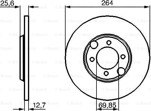 BOSCH 0 986 478 689 - Спирачен диск vvparts.bg