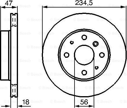 BOSCH 0 986 478 684 - Спирачен диск vvparts.bg