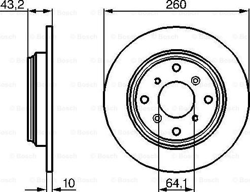 BOSCH 0 986 478 680 - Спирачен диск vvparts.bg