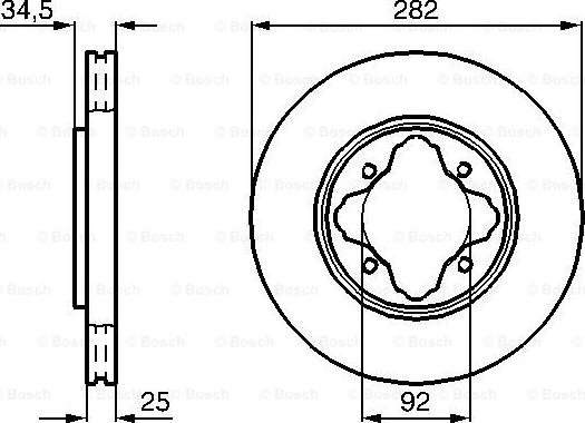 BOSCH 0 986 478 634 - Спирачен диск vvparts.bg