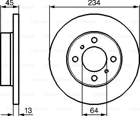 BOSCH 0 986 478 636 - Спирачен диск vvparts.bg