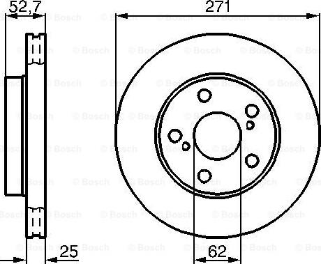 BOSCH 0 986 478 631 - Спирачен диск vvparts.bg