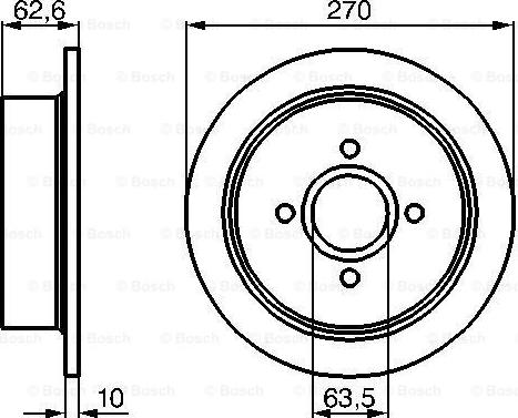 BOSCH 0 986 478 672 - Спирачен диск vvparts.bg