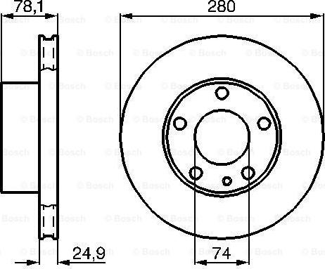 Akebono BN-1261 - Спирачен диск vvparts.bg