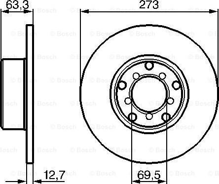 BOSCH 0 986 478 055 - Спирачен диск vvparts.bg