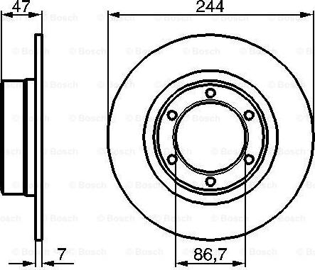 BOSCH 0 986 478 050 - Спирачен диск vvparts.bg