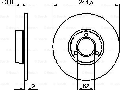 BOSCH 0 986 478 052 - Спирачен диск vvparts.bg