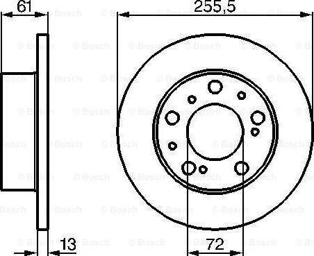 BOSCH 0 986 478 067 - Спирачен диск vvparts.bg