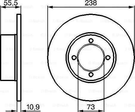 BOSCH 0 986 478 079 - Спирачен диск vvparts.bg