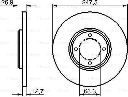 BOSCH 0 986 478 071 - Спирачен диск vvparts.bg