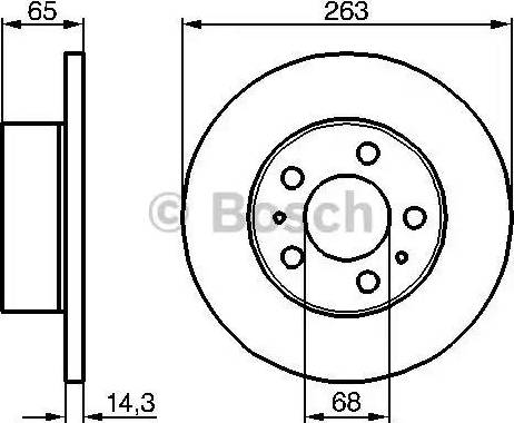 BOSCH 0 986 478 144 - Спирачен диск vvparts.bg