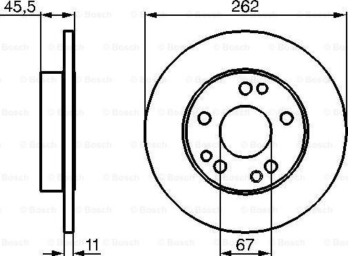 BOSCH 0 986 478 114 - Спирачен диск vvparts.bg