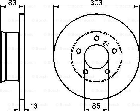 BOSCH 0 986 479 C84 - Спирачен диск vvparts.bg