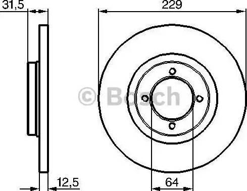 BOSCH 0 986 478 180 - Спирачен диск vvparts.bg