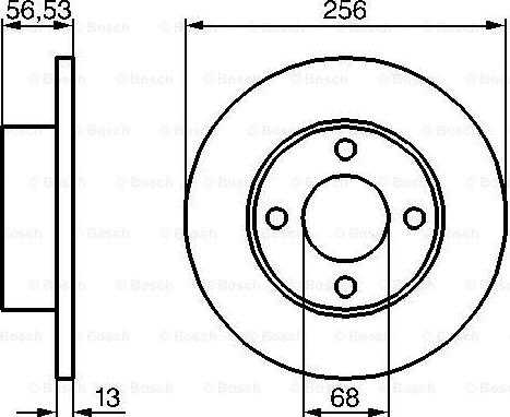 BOSCH 0 986 478 130 - Спирачен диск vvparts.bg