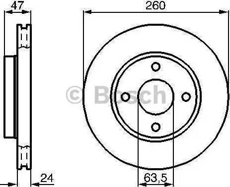 BOSCH 986478170 - Спирачен диск vvparts.bg