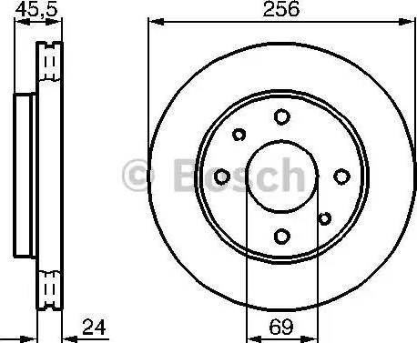 BOSCH 0 986 478 897 - Спирачен диск vvparts.bg