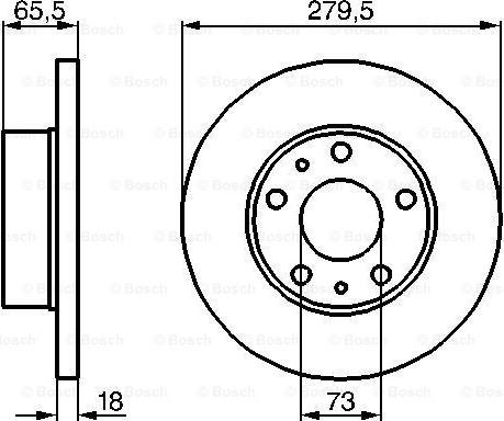 BOSCH 0 986 478 843 - Спирачен диск vvparts.bg