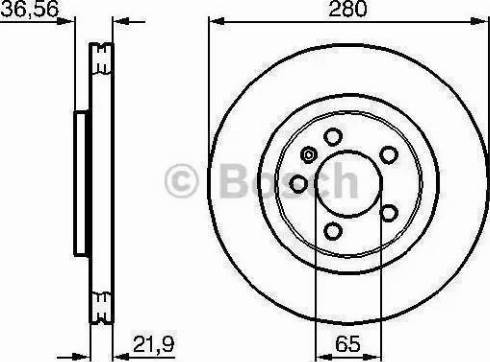 BOSCH 986478852 - Спирачен диск vvparts.bg