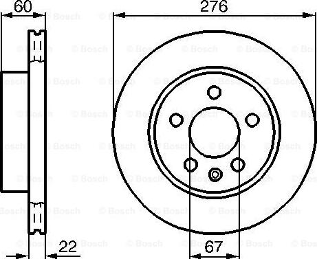 BOSCH 0 986 479 B53 - Спирачен диск vvparts.bg