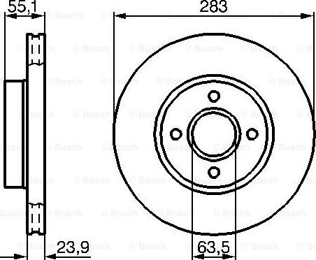 BOSCH 0 986 478 814 - Спирачен диск vvparts.bg