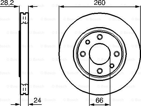 BOSCH 0 986 478 830 - Спирачен диск vvparts.bg