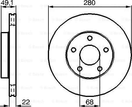 BOSCH 0 986 478 833 - Спирачен диск vvparts.bg