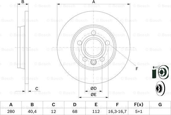 BOSCH 0 986 478 871 - Спирачен диск vvparts.bg