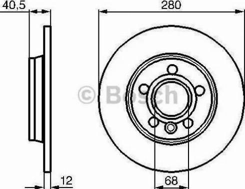 BOSCH 986478871 - Спирачен диск vvparts.bg