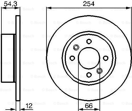 BOSCH 0 986 478 390 - Спирачен диск vvparts.bg