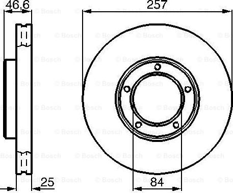 BOSCH 0 986 478 397 - Спирачен диск vvparts.bg