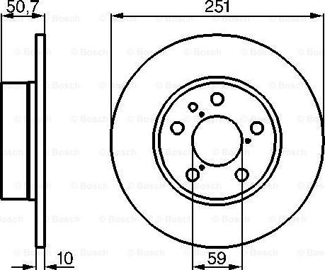 BOSCH 0 986 478 341 - Спирачен диск vvparts.bg