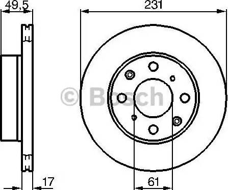 BOSCH 0 986 478 347 - Спирачен диск vvparts.bg