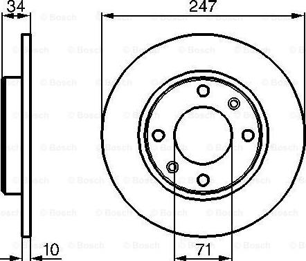 BOSCH 0 986 478 359 - Спирачен диск vvparts.bg