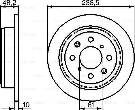 BOSCH 0 986 478 350 - Спирачен диск vvparts.bg